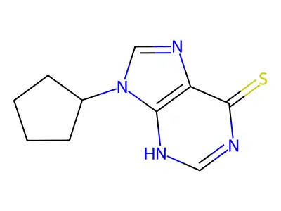 9-Cyclopentyl-6-mercaptopurine structure
