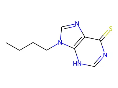 9-(n-Butyl)-6-mercaptopurine structure