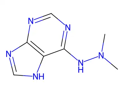 6-(2,2-Dimethylhydrazinyl)-7H-purine structure