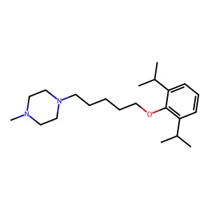 1-[5-[2,6-Di(propan-2-yl)phenoxy]pentyl]-4-methylpiperazine structure