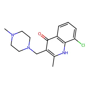 8-Chloro-2-methyl-3-[(4-methylpiperazinyl)methyl]quinolin-4-ol structure