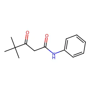 4,4-dimethyl-3-oxo-N-phenylpentanamide structure