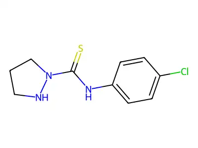 1-Pyrazolidinecarbothioamide, N-(4-chlorophenyl)- structure