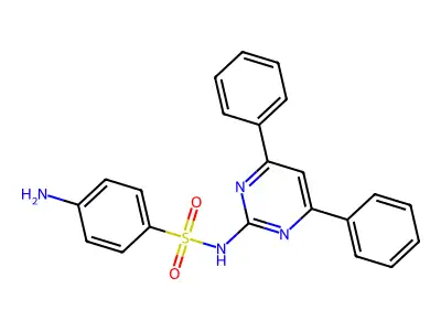 Benzenesulfonamide, 4-amino-N-(4,6-diphenyl-2-pyrimidinyl)- structure