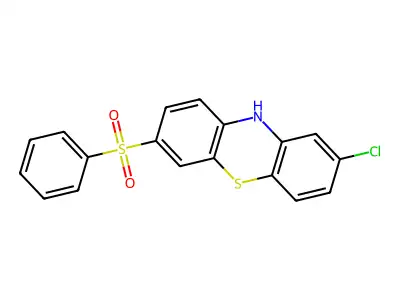 10H-Phenothiazine, 2-chloro-7-(phenylsulfonyl)- structure