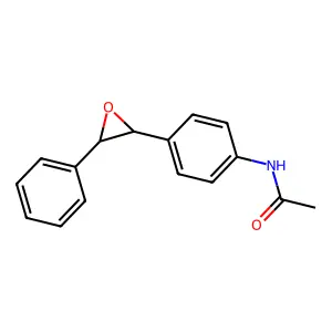 N-(4-(3-苯基环氧乙烷基)苯基)乙酰胺顺式 structure