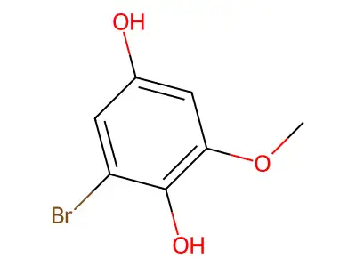 1,4-Benzenediol, 2-bromo-6-methoxy- structure