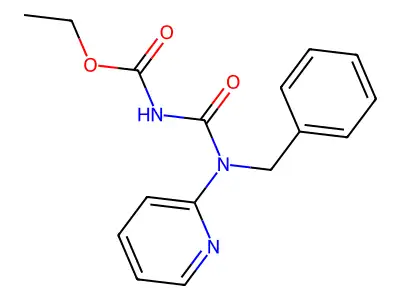 Carbamic acid, [[(phenylmethyl)-2-pyridinylamino]carbonyl]-, ethyl ester structure