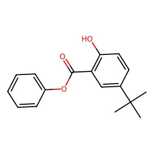 Phenyl 5-tert-butyl-2-hydroxybenzoate structure