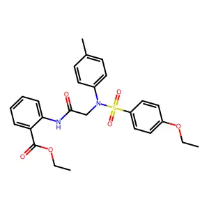 ethyl 2-[[2-(N-(4-ethoxyphenyl)sulfonyl-4-methylanilino)acetyl]amino]benzoate structure