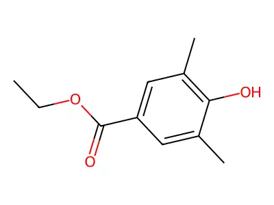 Ethyl 3,5-dimethyl-4-hydroxybenzoate structure