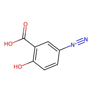 3-Carboxy-4-hydroxybenzenediazonium structure