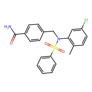 4-{[(Benzenesulfonyl)(5-chloro-2-methylphenyl)amino]methyl}benzamide structure