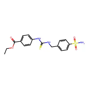 Ethyl 4-({[(4-sulfamoylphenyl)methyl]carbamothioyl}amino)benzoate structure