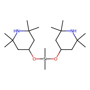 Bis-(2,2,6,6-tetramethyl-4-piperidyloxy)-dimethylsilane structure