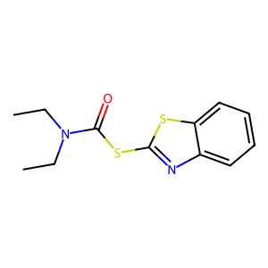 S-1,3-benzothiazol-2-yl diethylcarbamothioate structure