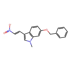 1H-Indole, 1-methyl-3-(2-nitroethenyl)-6-(phenylmethoxy)- structure