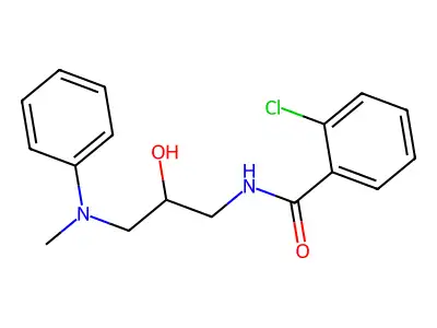 2-chloro-N-[2-hydroxy-3-(2-methylanilino)propyl]benzamide structure