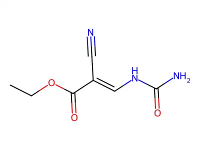 Ethyl 2-cyano-3-ureidoacrylate structure