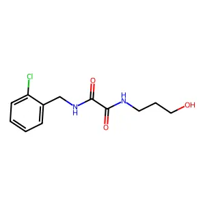 N'-[(2-chlorophenyl)methyl]-N-(3-hydroxypropyl)oxamide structure