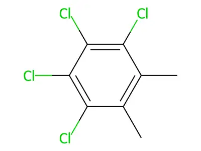 Tetrachloro-o-xylene, (solid) structure