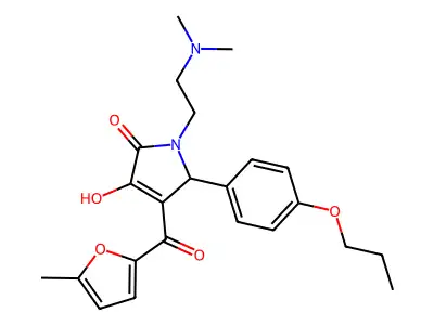 1-(2-(dimethylamino)ethyl)-3-hydroxy-4-(5-methylfuran-2-carbonyl)-5-(4-propoxyphenyl)-1H-pyrrol-2(5H)-one structure