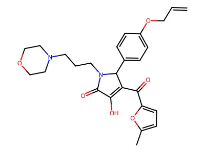 3-hydroxy-4-(5-methylfuran-2-carbonyl)-1-[3-(morpholin-4-yl)propyl]-5-[4-(prop-2-en-1-yloxy)phenyl]-2,5-dihydro-1H-pyrrol-2-one structure