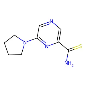Pyrazinecarbothioamide, 6-(1-pyrrolidinyl)- structure