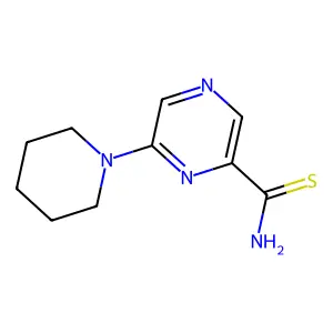 Pyrazinecarbothioamide, 6-(1-piperidinyl)- structure