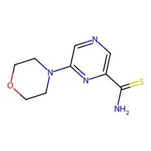 Pyrazinecarbothioamide, 6-(4-morpholinyl)- structure