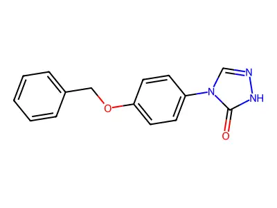4-[4-(benzyloxy)phenyl]-2,4-dihydro-3H-1,2,4-triazol-3-one structure