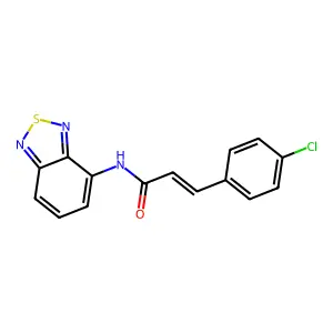 (E)-N-(2,1,3-benzothiadiazol-4-yl)-3-(4-chlorophenyl)prop-2-enamide structure