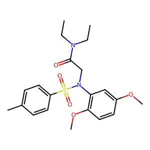 2-(2,5-dimethoxy-N-(4-methylphenyl)sulfonylanilino)-N,N-diethylacetamide structure