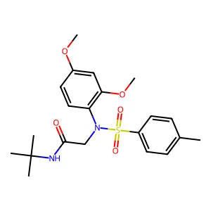 N-tert-butyl-2-(2,4-dimethoxy-N-(4-methylphenyl)sulfonylanilino)acetamide structure