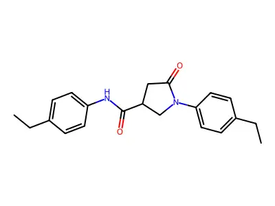 N,1-bis(4-ethylphenyl)-5-oxopyrrolidine-3-carboxamide structure
