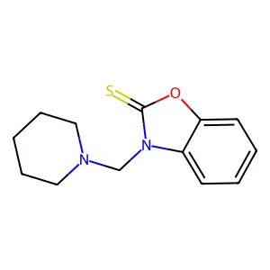 2(3H)-Benzoxazolethione, 3-(1-piperidinylmethyl)- structure