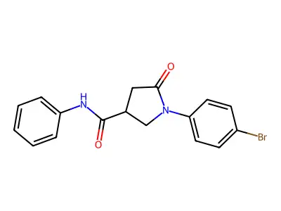 1-(4-bromophenyl)-5-oxo-N-phenylpyrrolidine-3-carboxamide structure