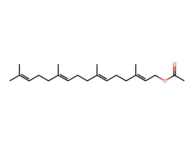 3,7,11,15-Tetramethyl-2E,6E,10E,14-hexadecatetraenyl acetate structure