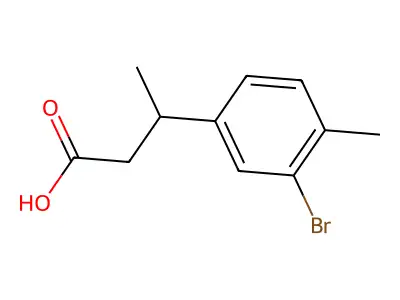 3-(3-Bromo-4-methylphenyl)butanoic acid structure
