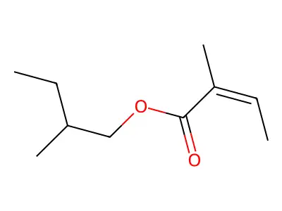 2-Methylbutyl(E)-(+)-2-methylisocrotonate structure