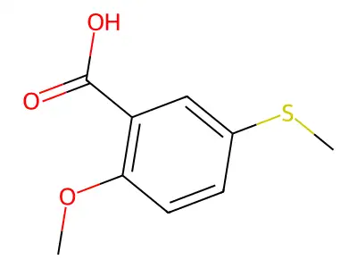 5-(Methylthio)-o-anisic acid structure