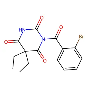 2,4,6(1H,3H,5H)-Pyrimidinetrione, 1-(2-bromobenzoyl)-5,5-diethyl- structure