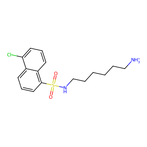 N-(6-aminohexyl)-1-chloro-naphthalene-5-sulfonamide structure