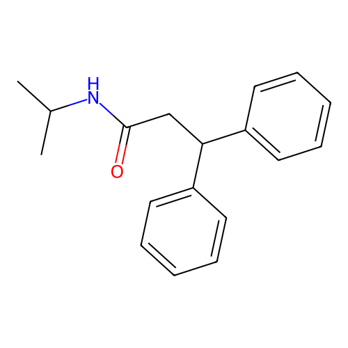 3,3-diphenyl-N-(propan-2-yl)propanamide structure