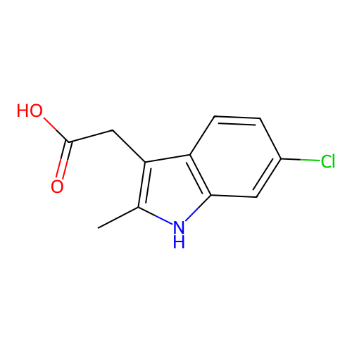 (6-Chloro-2-methyl-1h-indol-3-yl)acetic acid structure