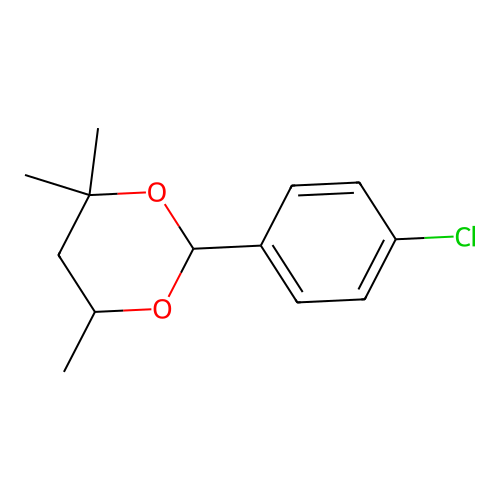 2-(4-Chlorophenyl)-4,4,6-trimethyl-1,3-dioxane structure