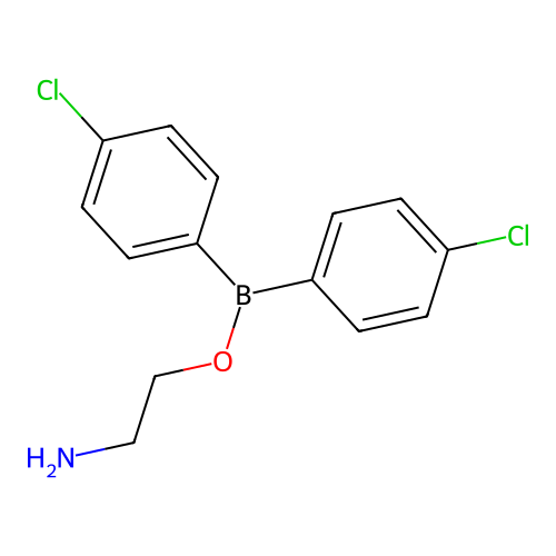 Borinic acid, bis(4-chlorophenyl)-, 2-aminoethyl ester structure