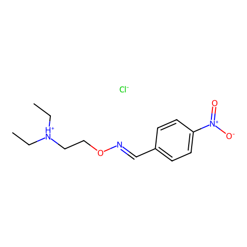 Benzaldehyde, 4-nitro-, O-(2-(diethylamino)ethyl)oxime, monohydrochloride, (E)- structure