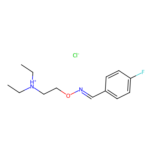 Benzaldehyde, p-fluoro-, O-(diethylaminoethyl)oxime, hydrochloride, (E)- structure
