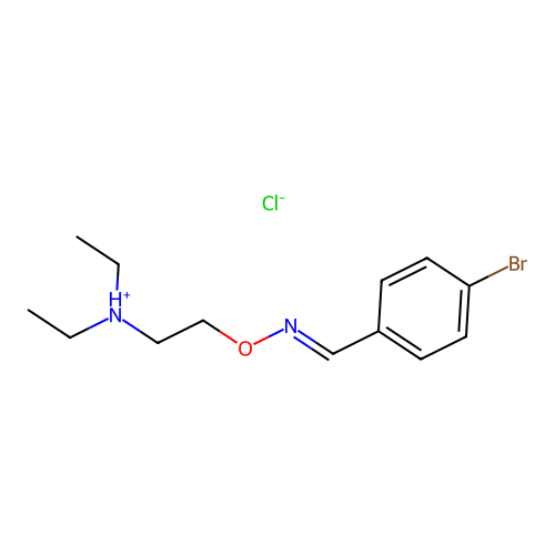 Benzaldehyde, p-bromo-, O-(diethylaminoethyl) oxime, hydrochloride, (E)- structure